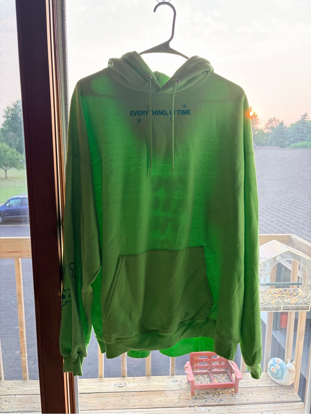Green Positive Affirmation Hoodie size 2XL Unisex